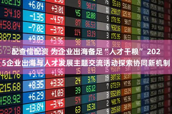 配查信配资 为企业出海备足“人才干粮” 2025企业出海与人才发展主题交流活动探索协同新机制
